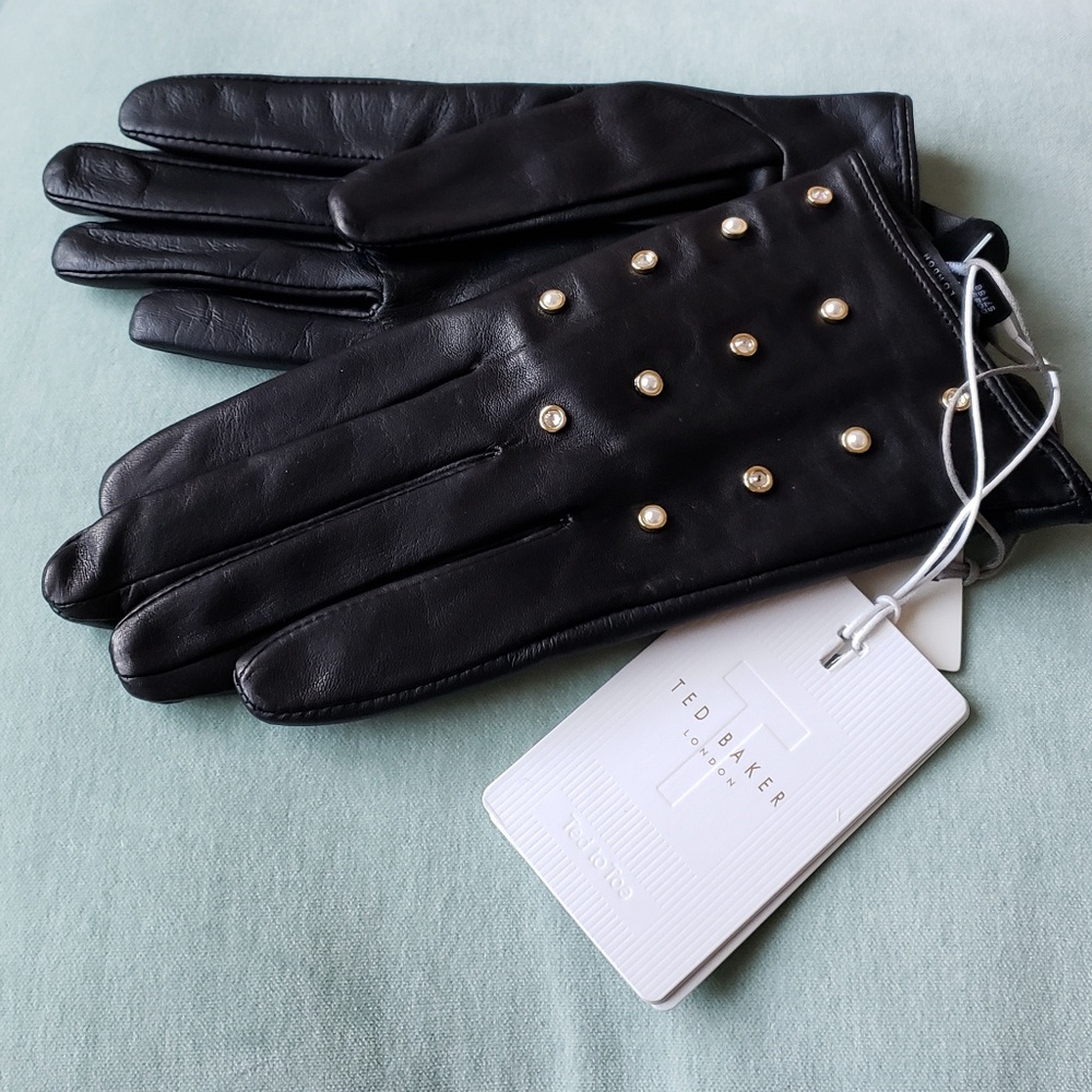TED BAKER Pearl Genuine Leather Gloves